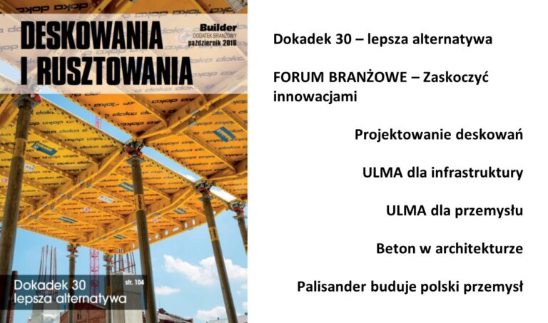 BUILDER – DODATEK BRANŻOWY – PAŹDZIERNIK 2016