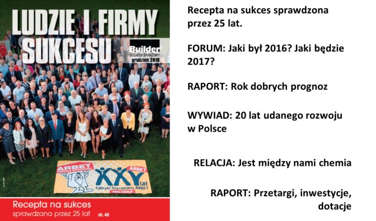 BUILDER – DODATEK BRANŻOWY – GRUDZIEŃ 2016