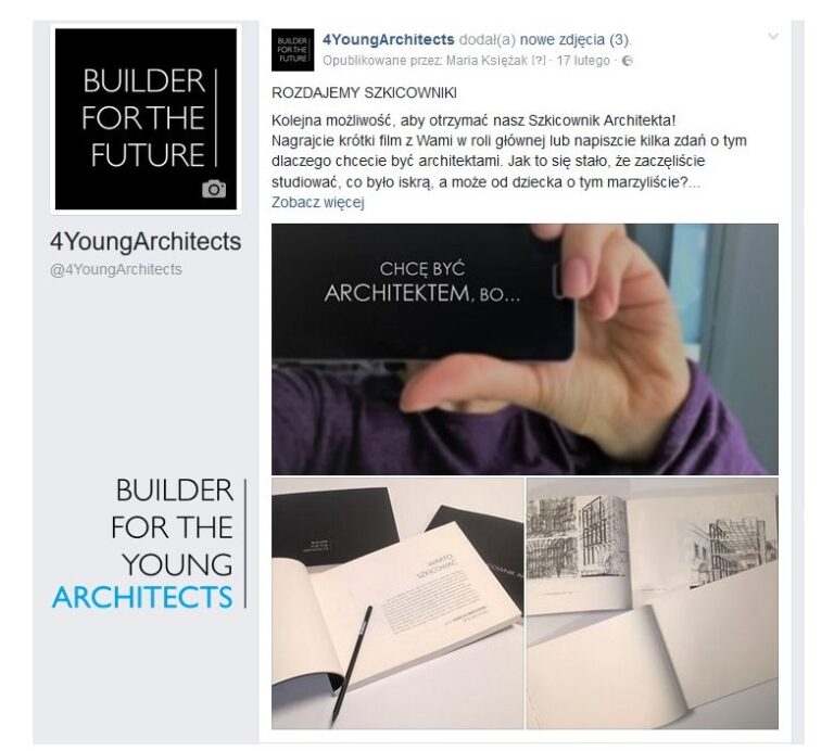 DLACZEGO CHCĘ BYĆ ARCHITEKTEM – KONKURS NA @4YOUNGARCHITECTS