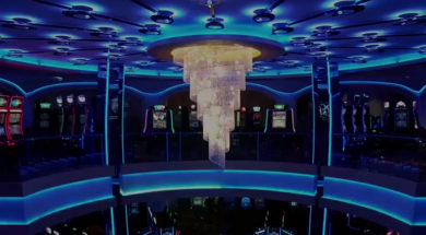 Efektowne wnętrze Admiral Casino w Chorwacji oświetlone przez ES-SYSTEM