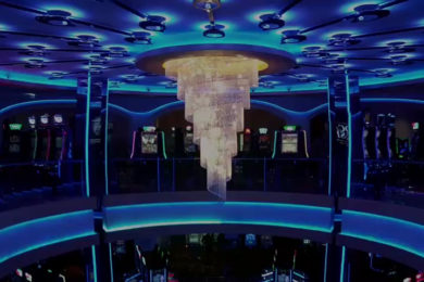 Efektowne wnętrze Admiral Casino w Chorwacji oświetlone przez ES-SYSTEM