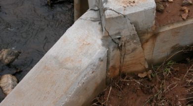 Fig. 2. (b) Culvert distress at AL 49 near Dadeville, AL