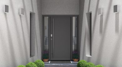 modern home entrance