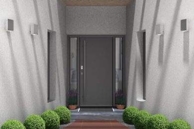 modern home entrance