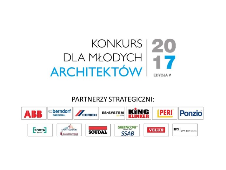 KONKURS DLA MŁODYCH ARCHITEKTÓW – V EDYCJA – INFORMACJE