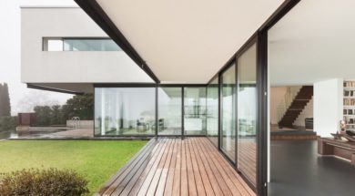 View of modern building focusing on lines