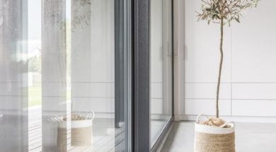 Window wall in living room