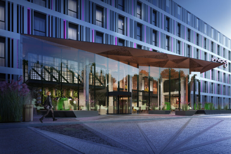 WMUROWANIE KAMIENIA WĘGIELNEGO POD HOTEL MOXY W POZNANIU