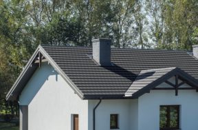 Blachodachówka panelowa płaska IRYD Blachy Pruszyński (fragment dachu)