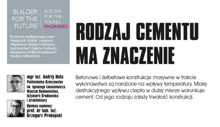 RODZAJ CEMENTU  MA ZNACZENIE