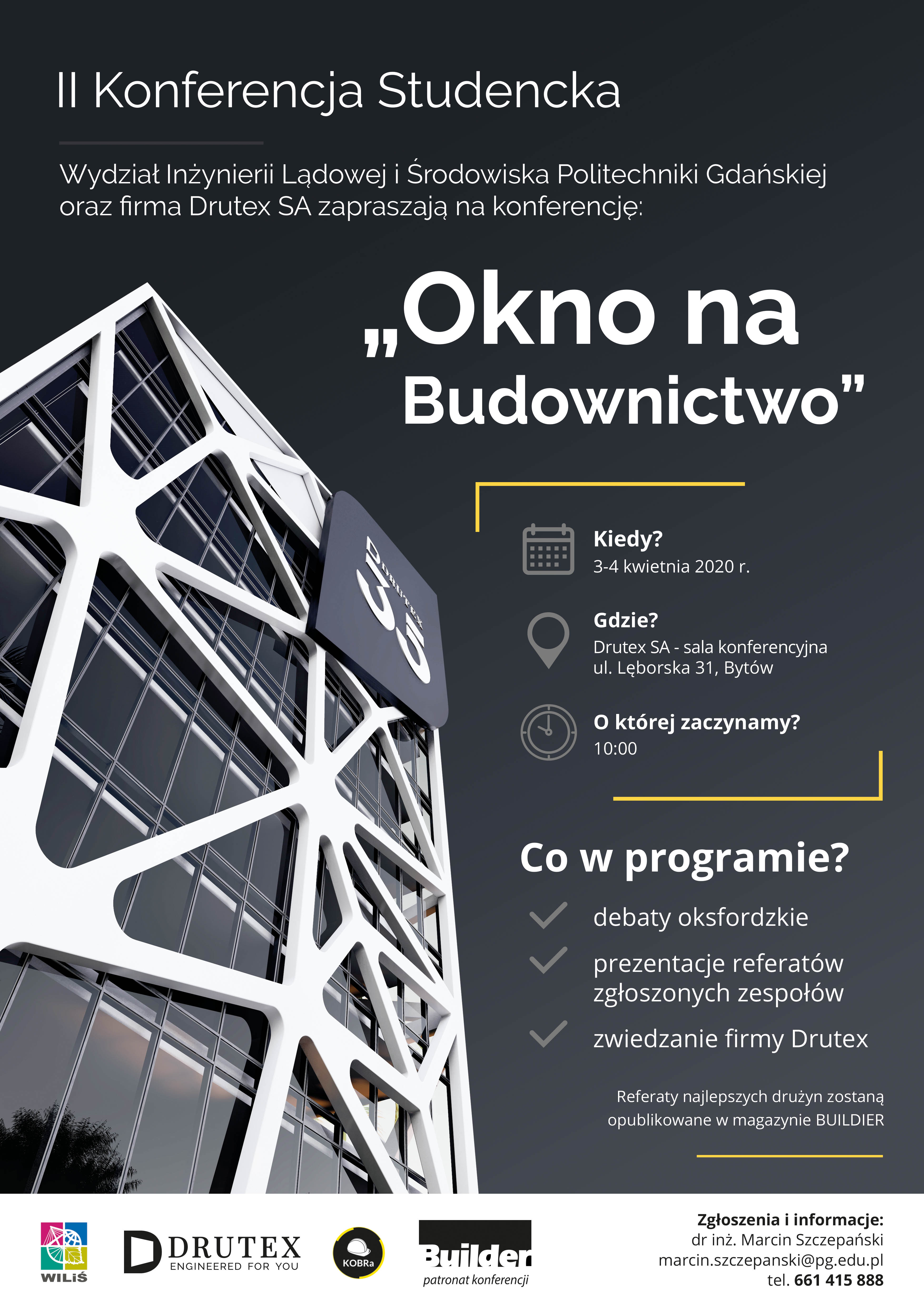 OKNO NA BUDOWNICTWO | DRUGA EDYCJA KONFERENCJI | 03-04.04.2020 | BYTÓW
