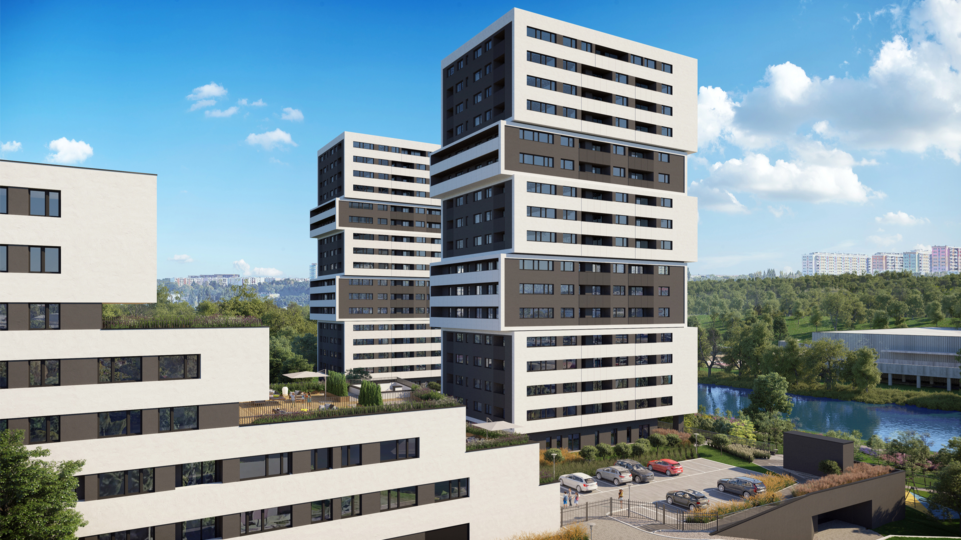 Aura Towers prestiżowa inwestycja z zastosowaniem rozwiązań Schöck Isokorb® T oraz trzpieni dylatacyjnych Schöck LD