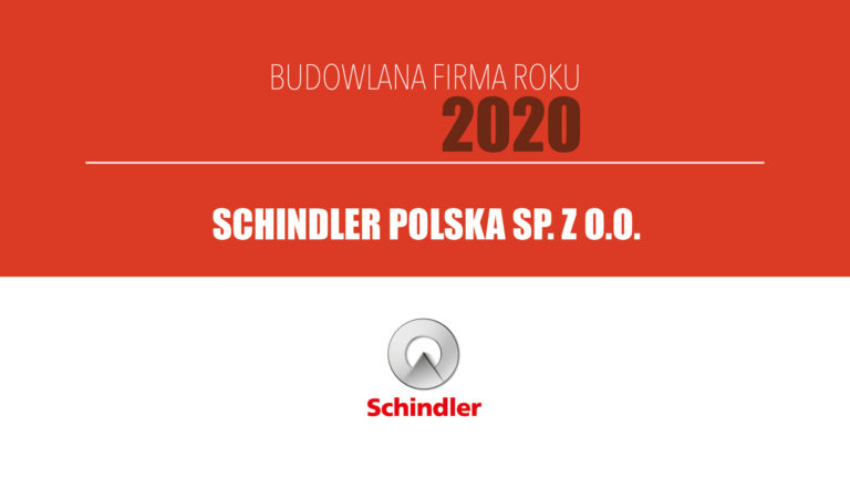 SCHINDLER POLSKA SP. Z O.O. – Budowlana Firma Roku 2020