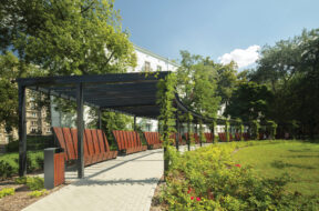 LDP, landscape, park bench, design: David Karasek, Poland, Polsko, Warszawa