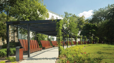 LDP, landscape, park bench, design: David Karasek, Poland, Polsko, Warszawa