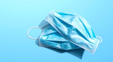 Blue surgical masks