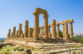 Ancient Greek Temple of Juno God, Agrigento, Sicily, Italy