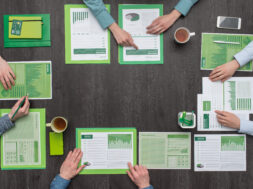 Green business team