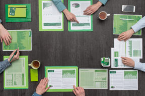 Green business team