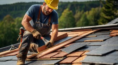 worker on a roof